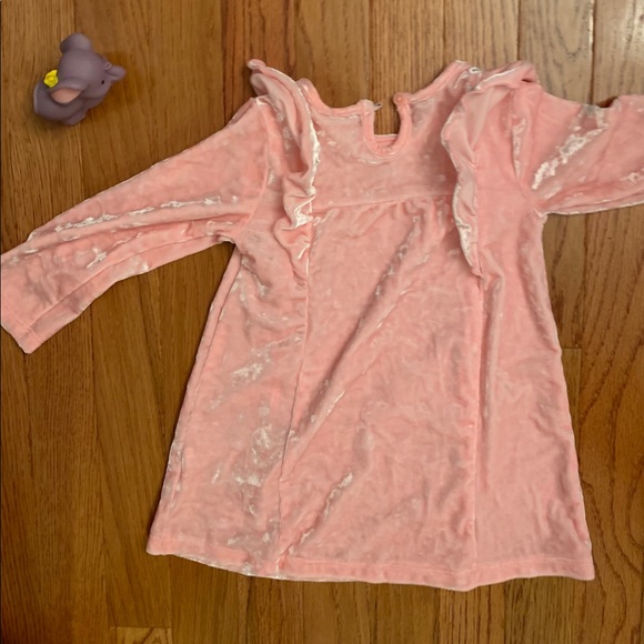 Healthex Pink Velour dress 18-24 months so soft!! - Picture 3 of 3